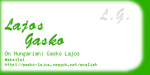 lajos gasko business card